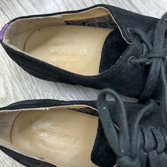 🍁2/$25 🍁Sebago Shoes Hutton Oxford Black Suede Cap Toe Casual Low - Picture 4 of 10
